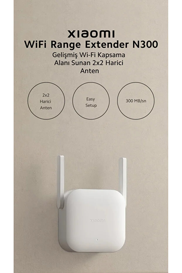 Wifi Pro Sinyal Yaklaştırıcı Güçlendirici N300 (Xiaomi Türkiye Garantili)